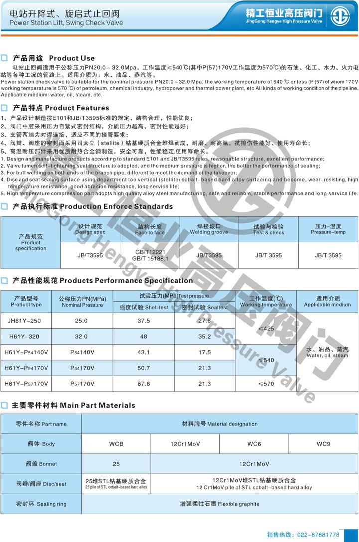 电站升降式、旋启式止回阀 电站升降式、旋启式止回阀