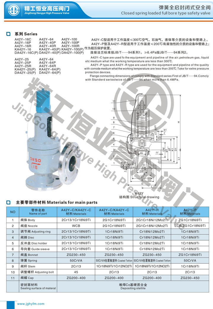 弹簧全启封闭式安全阀 弹簧全启封闭式安全阀